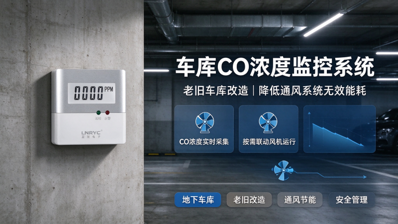 老旧车库改造停车库CO浓度监控系统