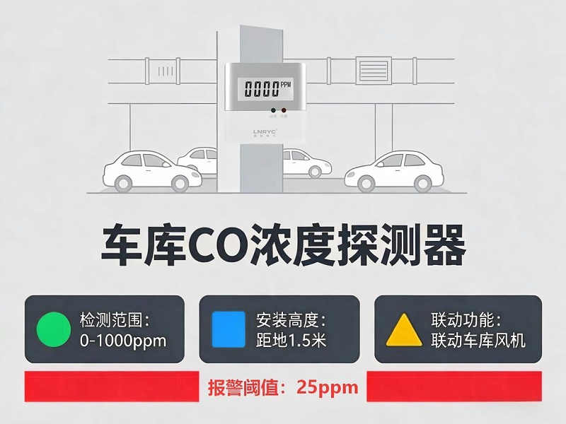 蓝锐电子车库CO浓度探测器